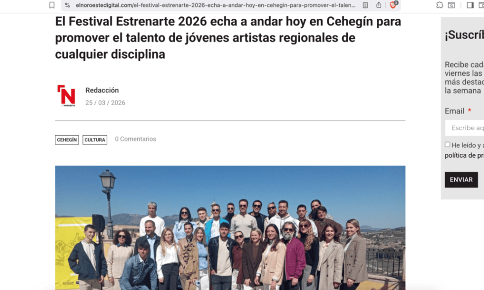 Estrenarte 2026 El Noroeste