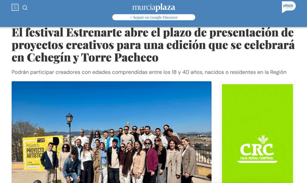 Estrenarte 2026 Murcia Plaza